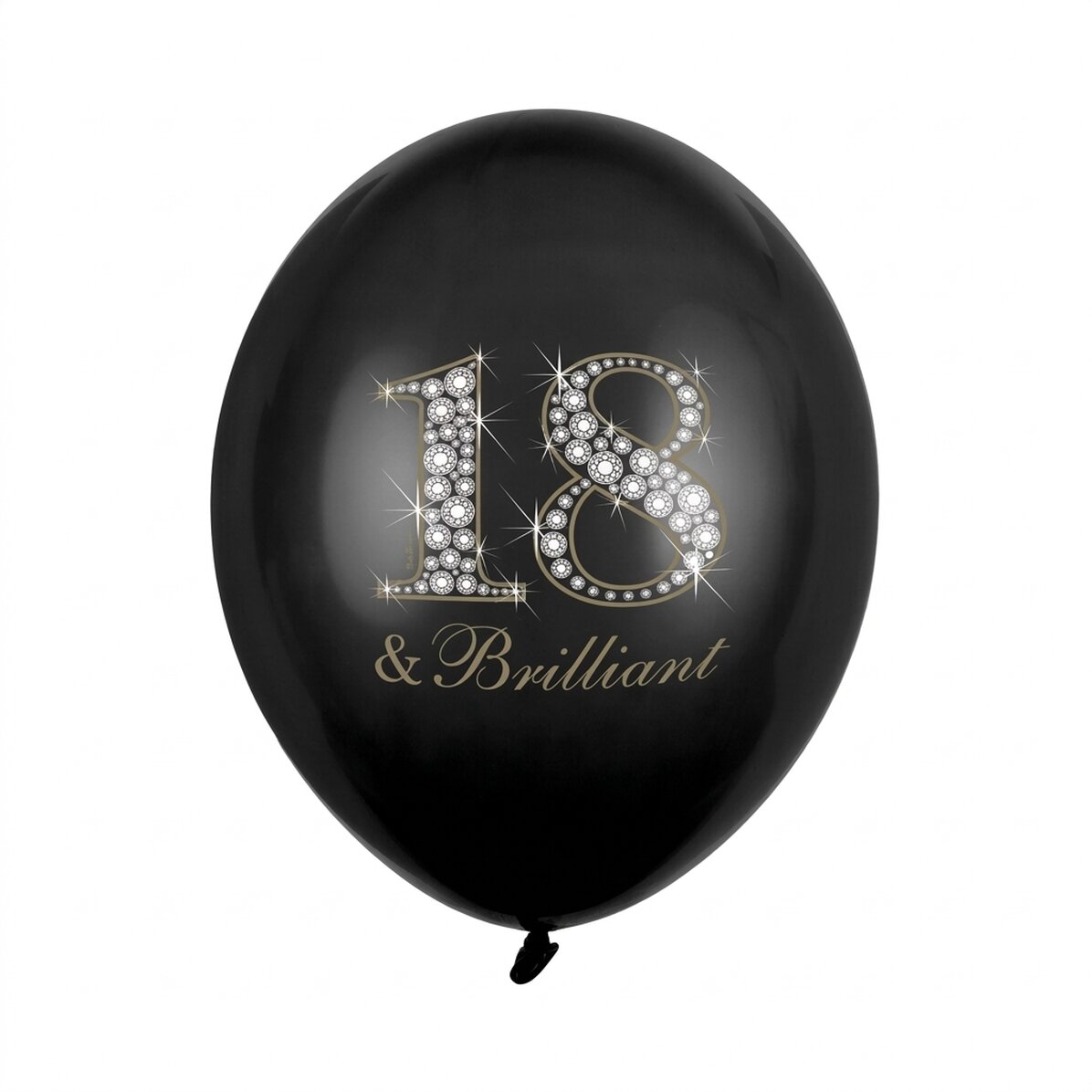 Lote de 6 globos de cumpleaños para la mayoría de edad - 18 & Brilliant