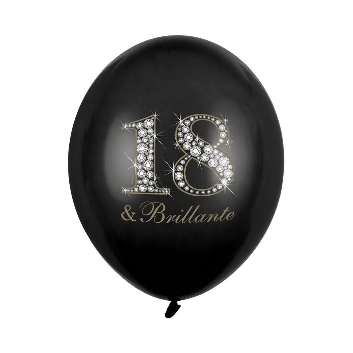 Lote de 6 globos de cumpleaños para la mayoría de edad - 18 & Brilliant