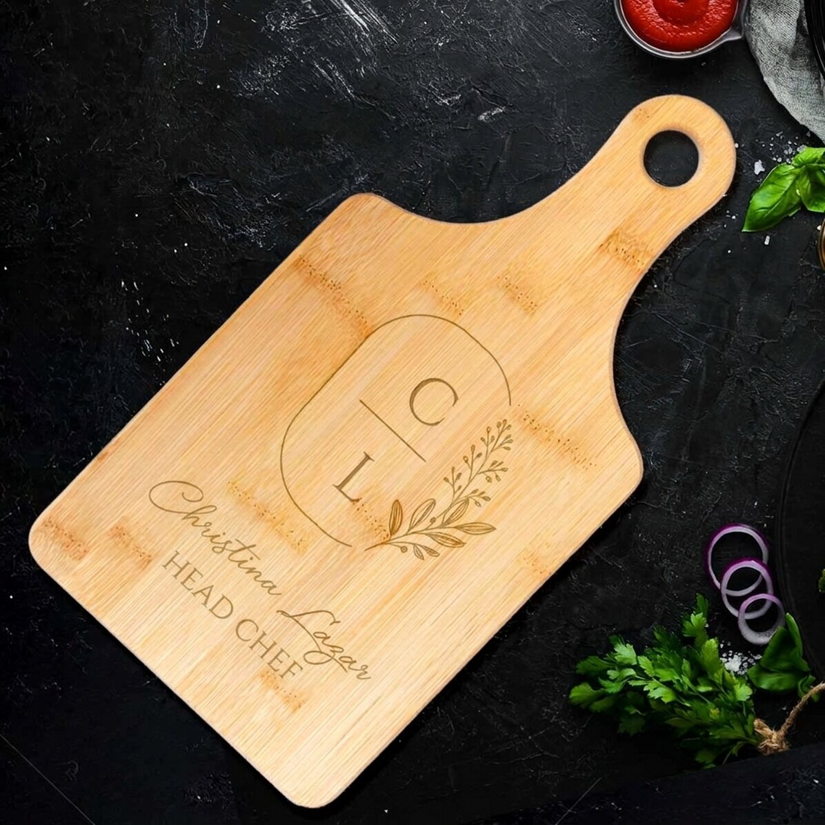 Cortador de bambú personalizado - Floral