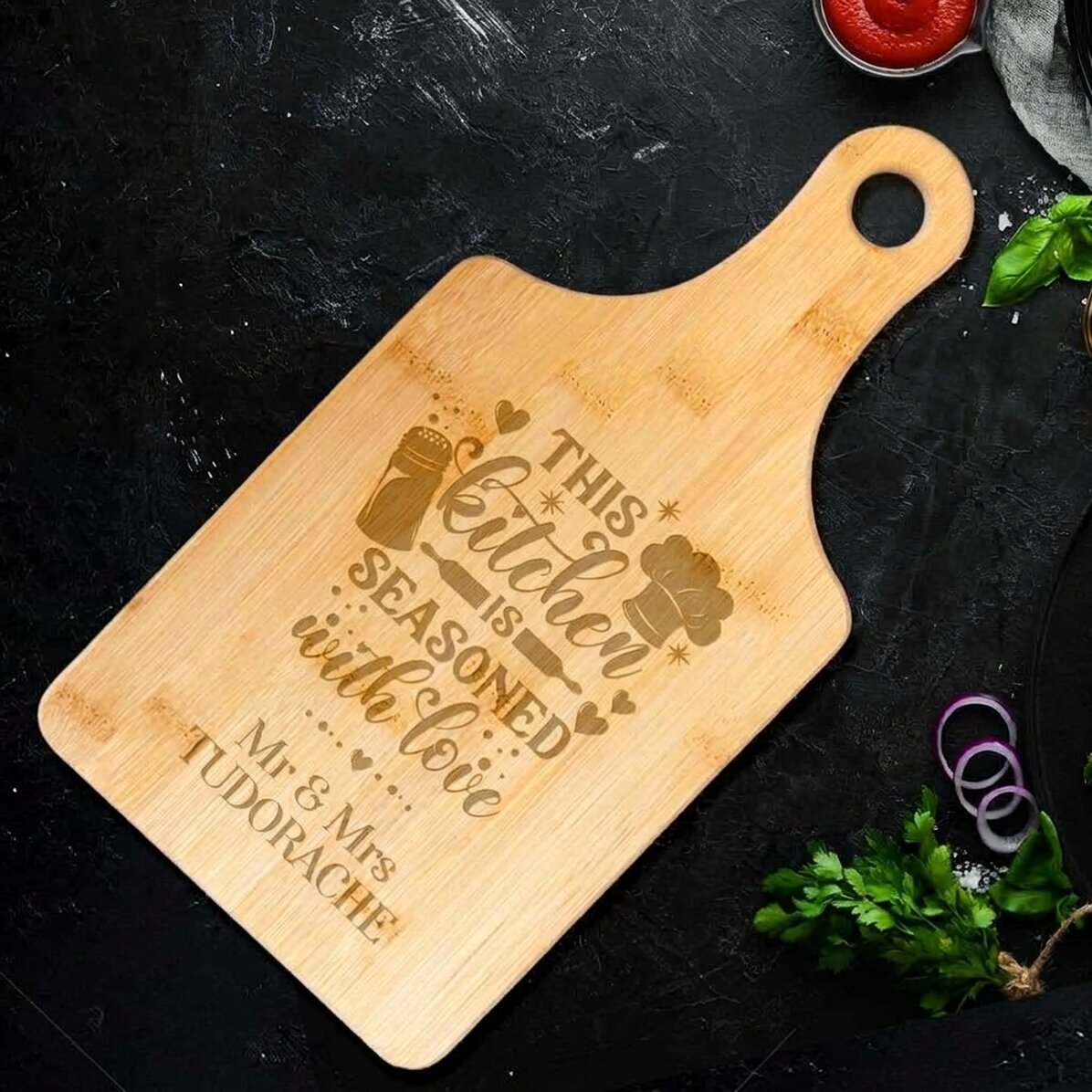Cortador de bambú personalizado - Love