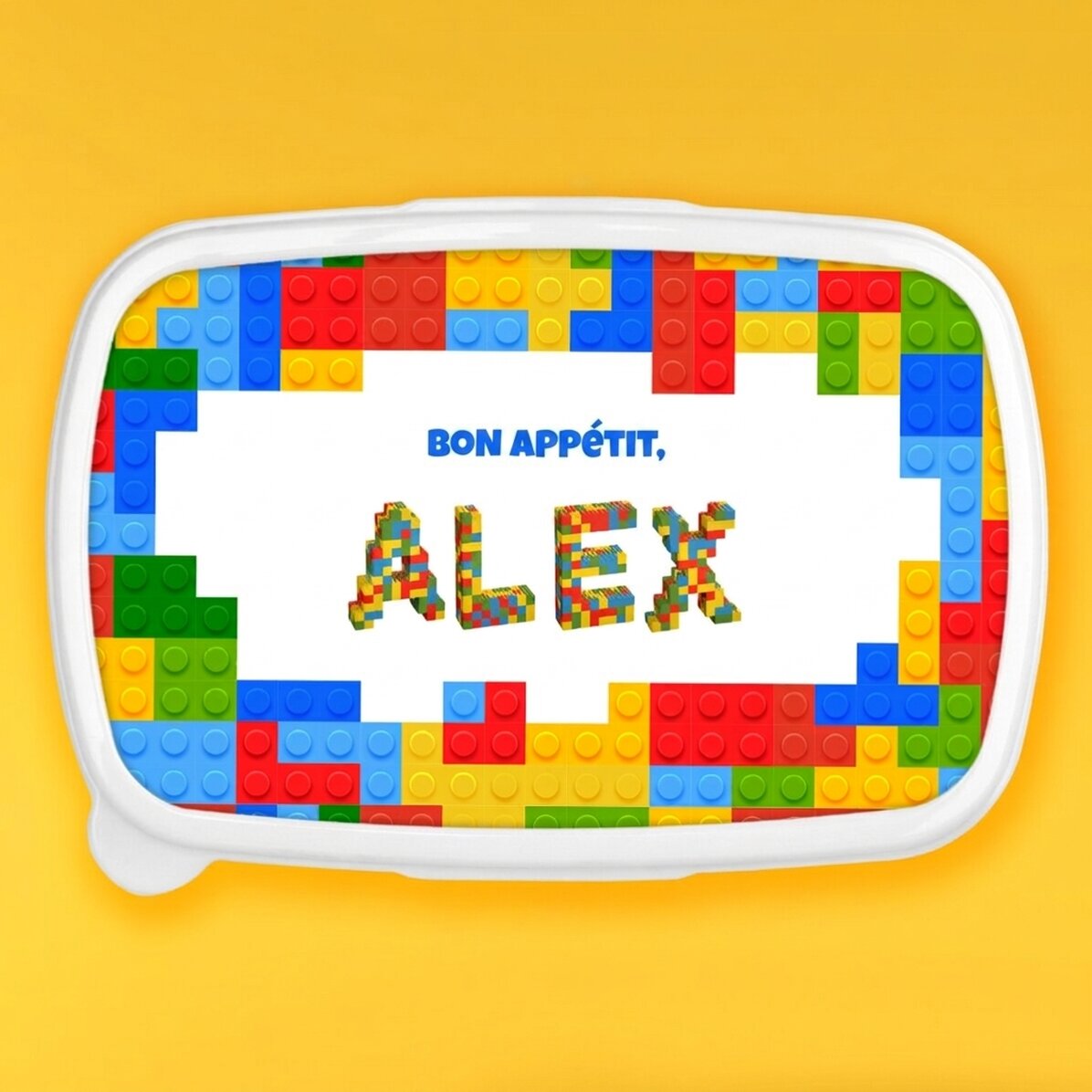 Fiambrera, fiambrera personalizada con nombre - Lego