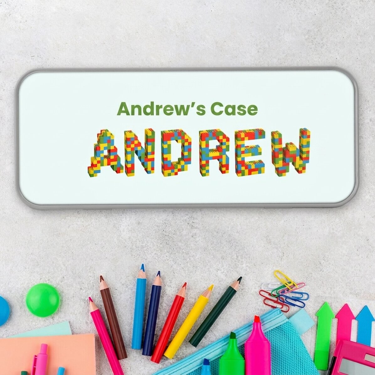 Estuche personalizado con texto - Lego