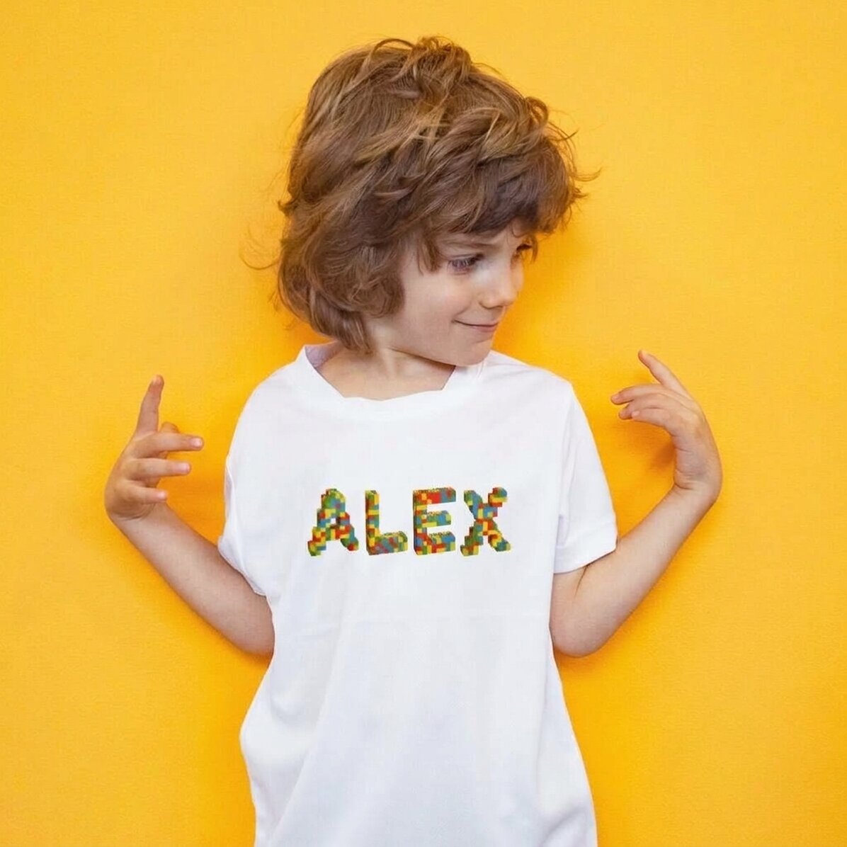 Camiseta deportiva para niños personalizada con nombre - Lego