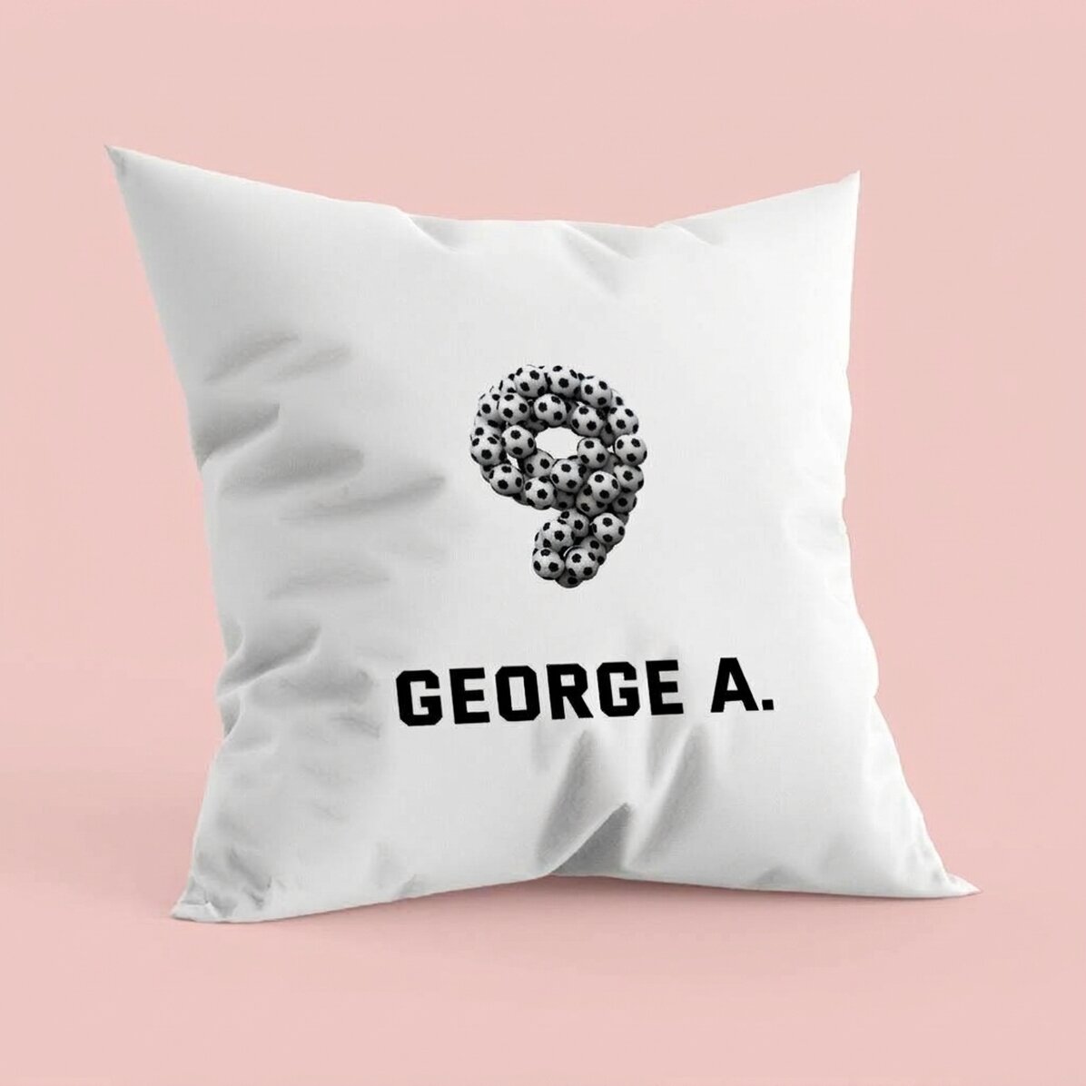 Almohada personalizada con número y nombre - Fútbol