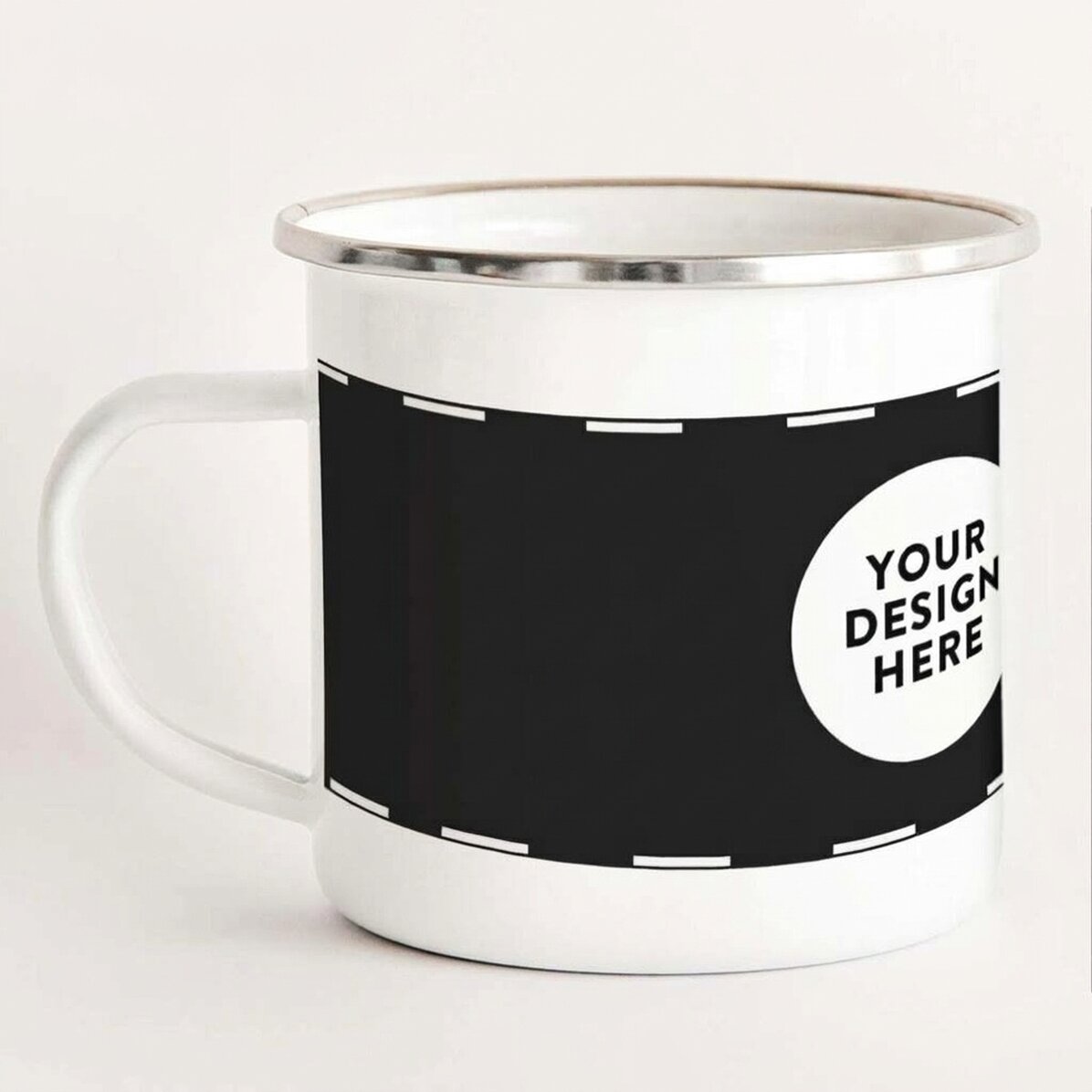 Taza metálica esmaltada personalizada con tu diseño
