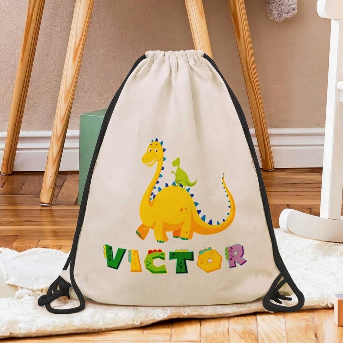 Mochila personalizada con nombre - Dino