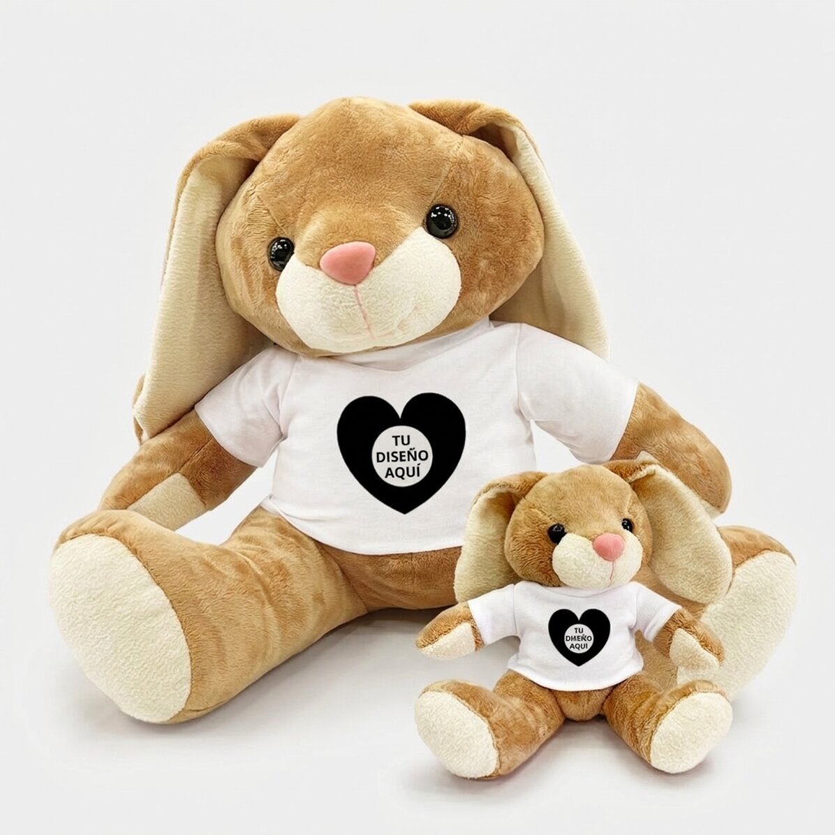 Conejito personalizado con tu diseño - Modelo «corazón»