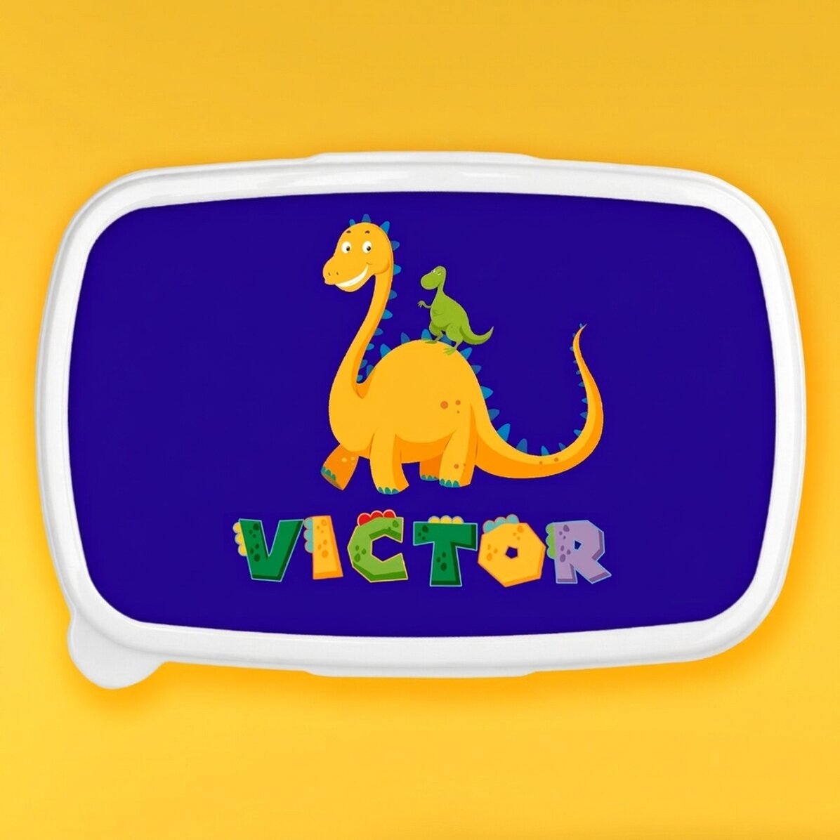 Fiambrera, fiambrera personalizada con nombre - Dino