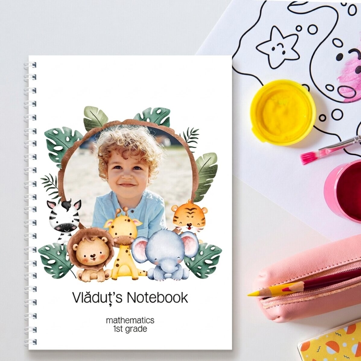 Cuaderno personalizado con una foto y un texto - Animalute