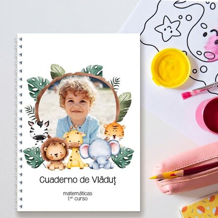 Cuaderno personalizado con una foto y un texto - Animalute