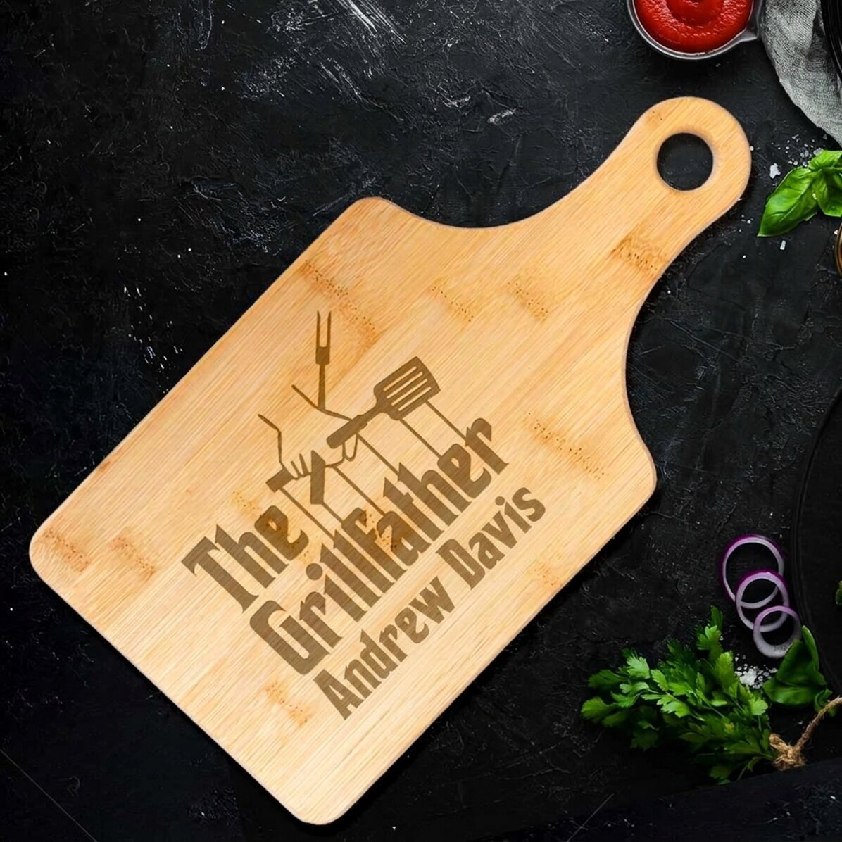 Cortador personalizado con texto - The Grillfather