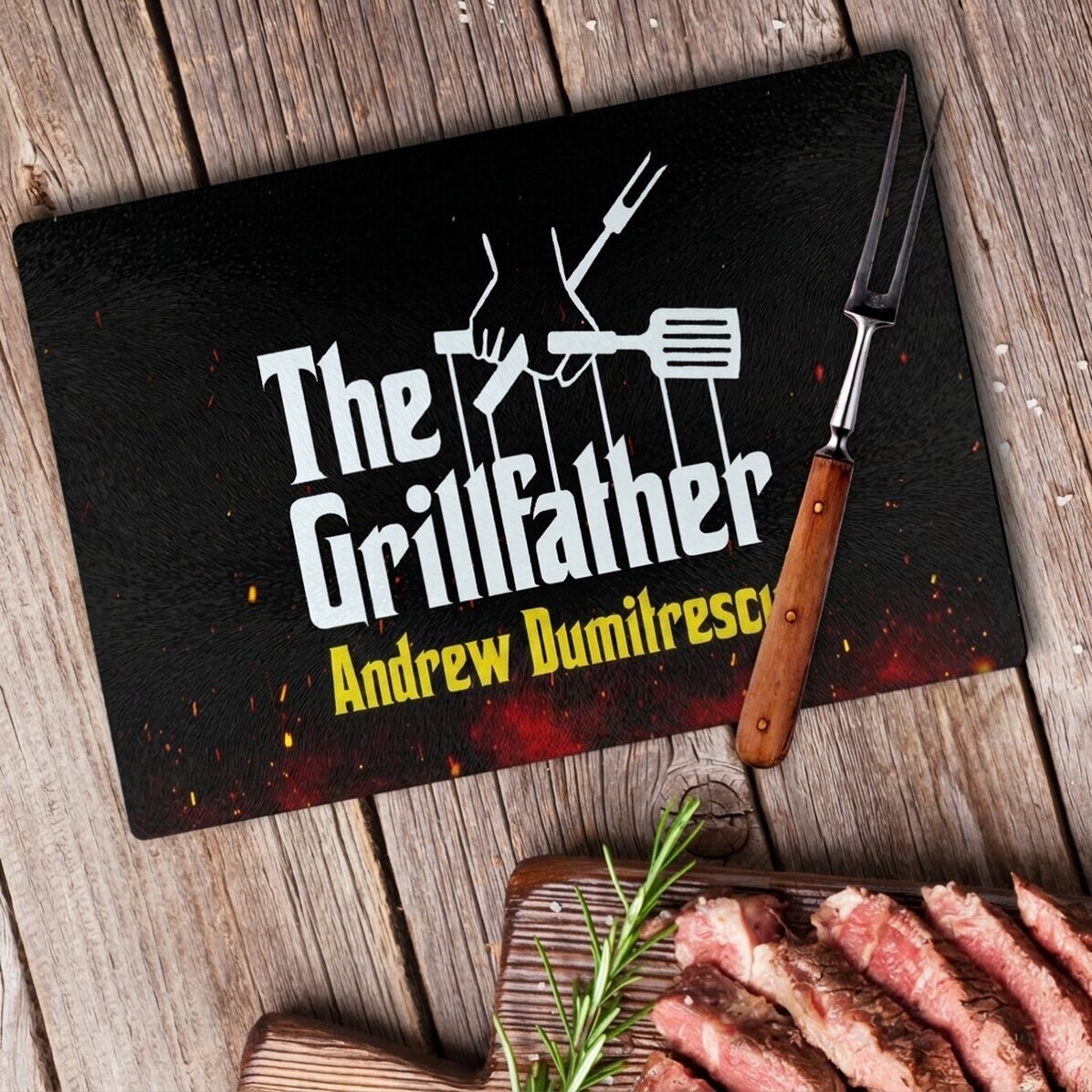 Cortavidrios personalizado con texto - The Grillfather