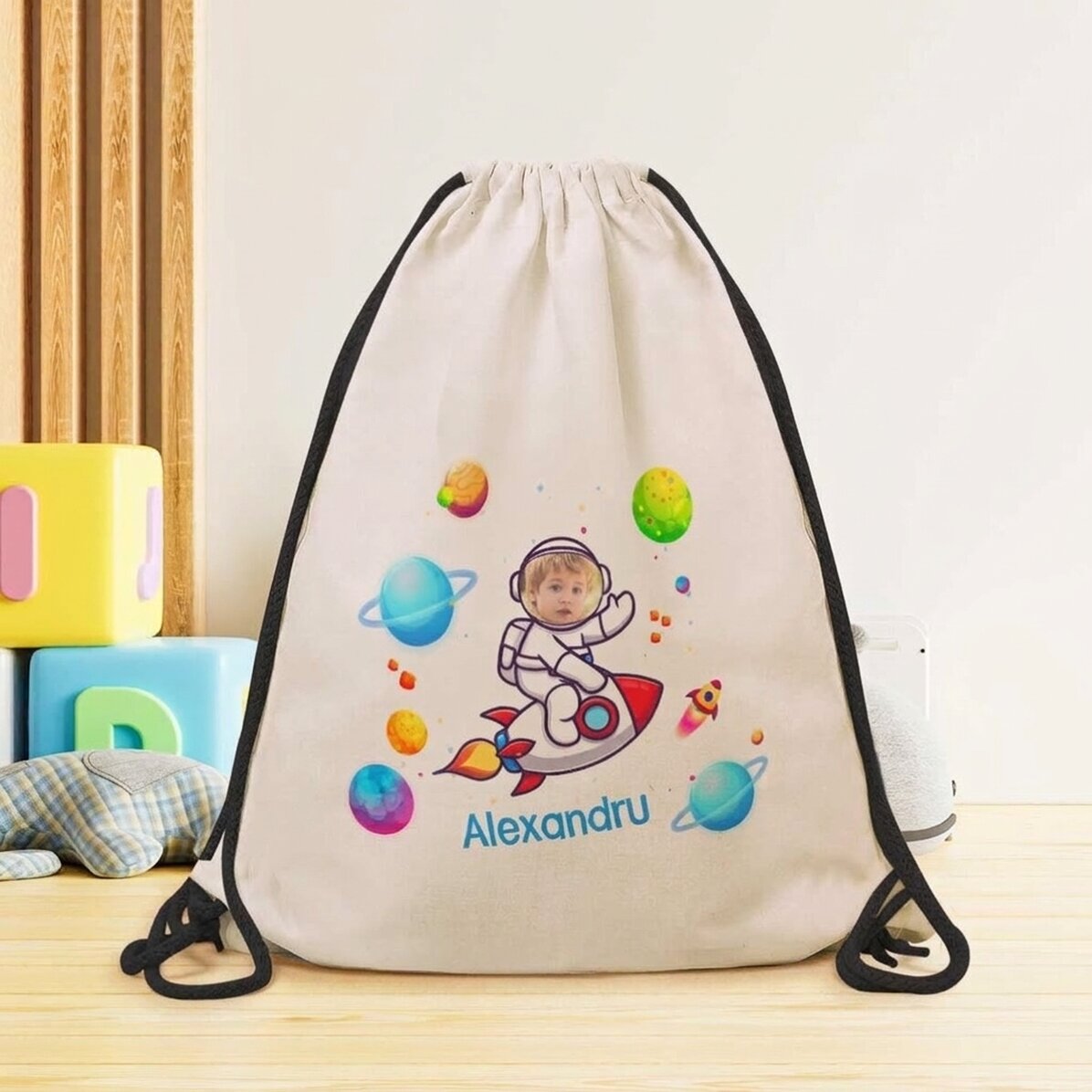 Mochila personalizada con nombre y foto - Espacio
