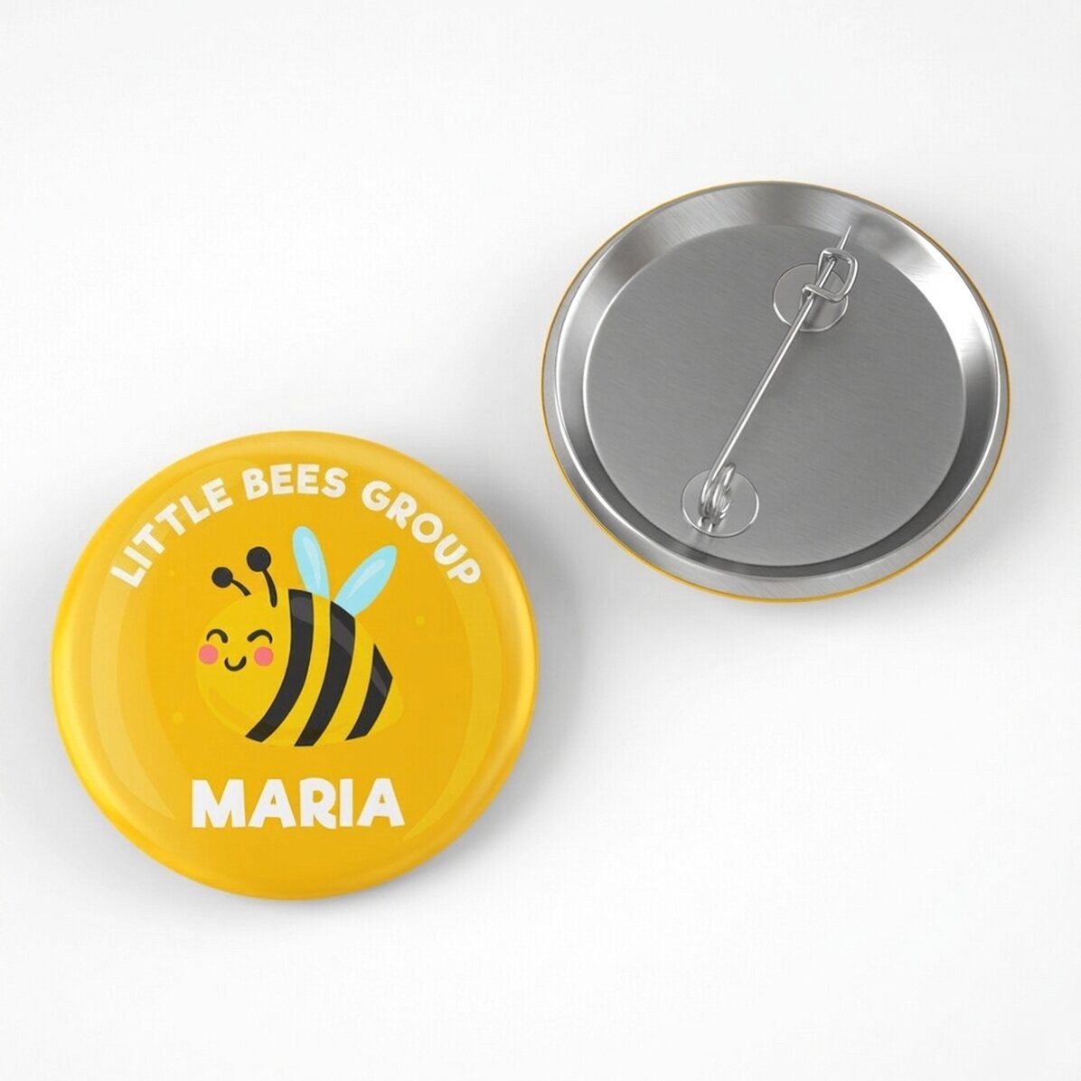 Insignia personalizada con texto - Grupo de las abejitas