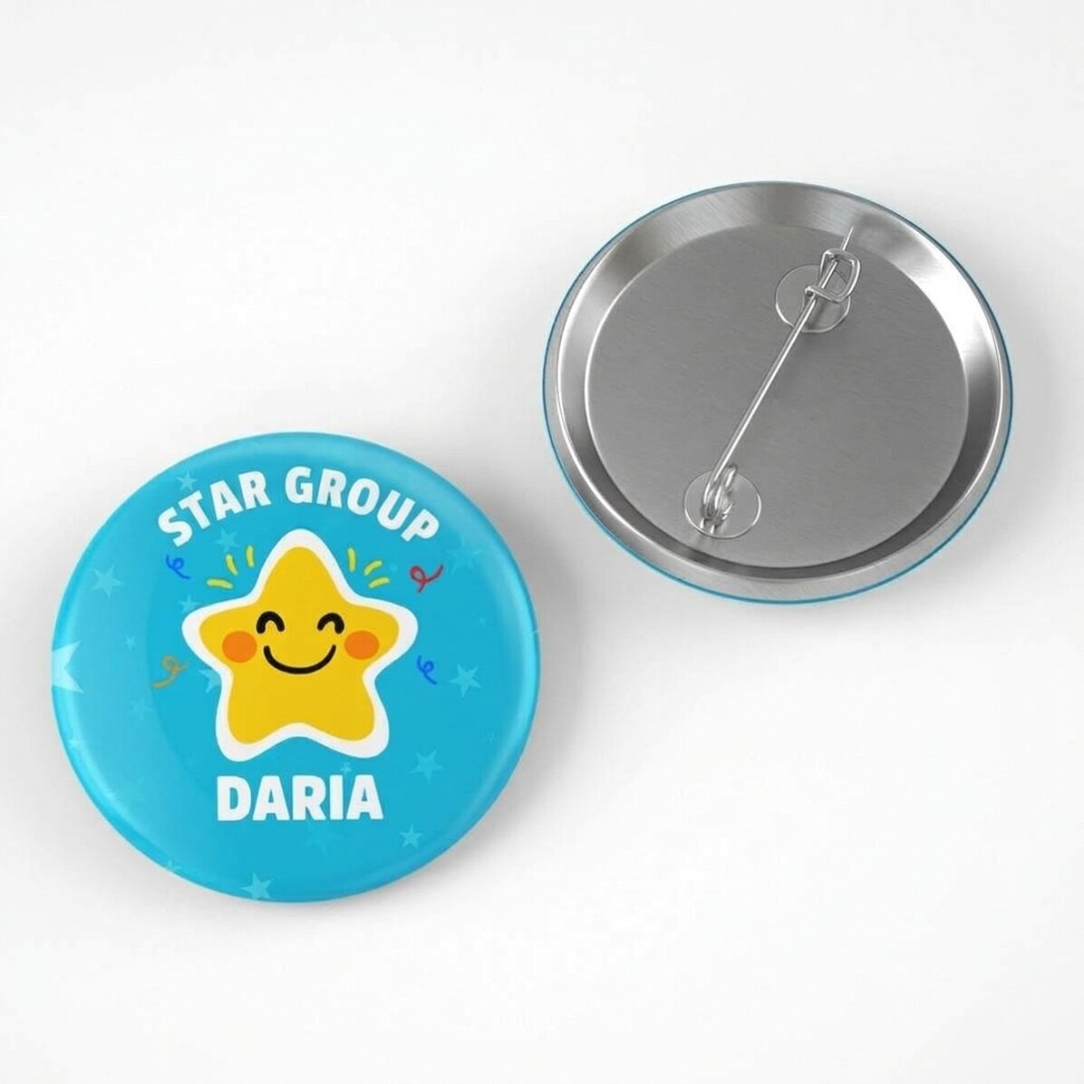 Insignia personalizada con texto - El grupo de las estrellitas