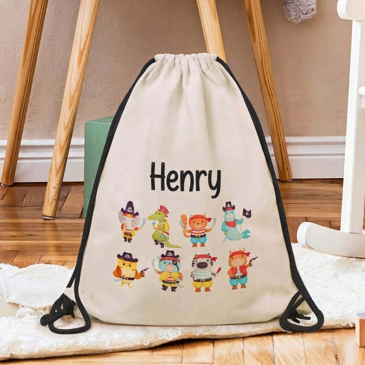 Mochila personalizada con nombre - Piratas