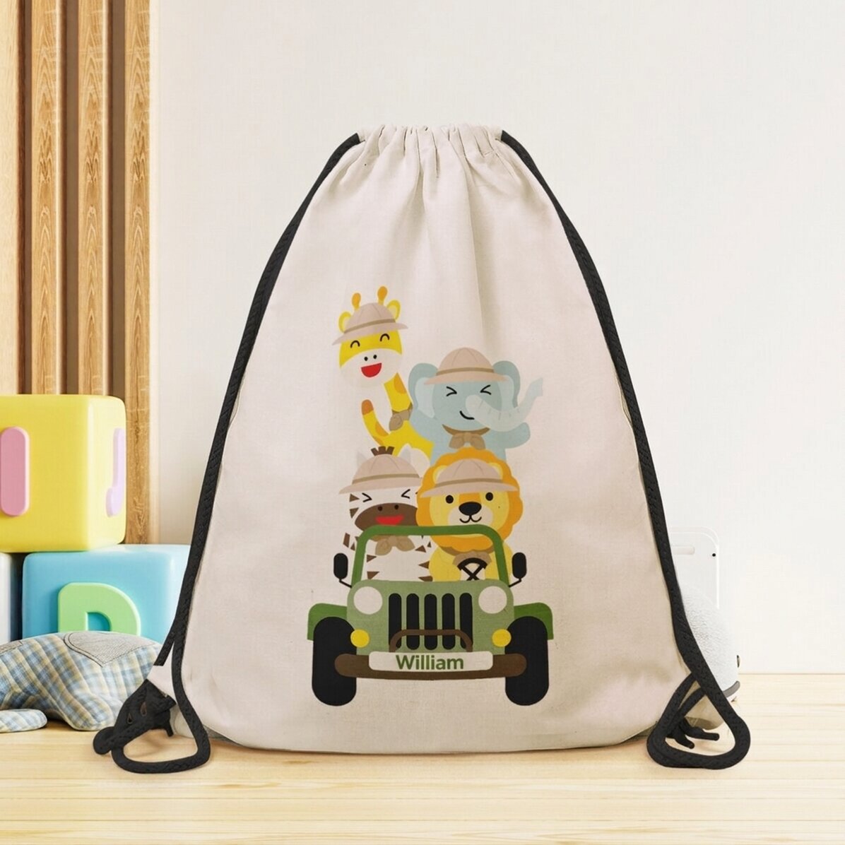 Mochila personalizada con nombre - Safari