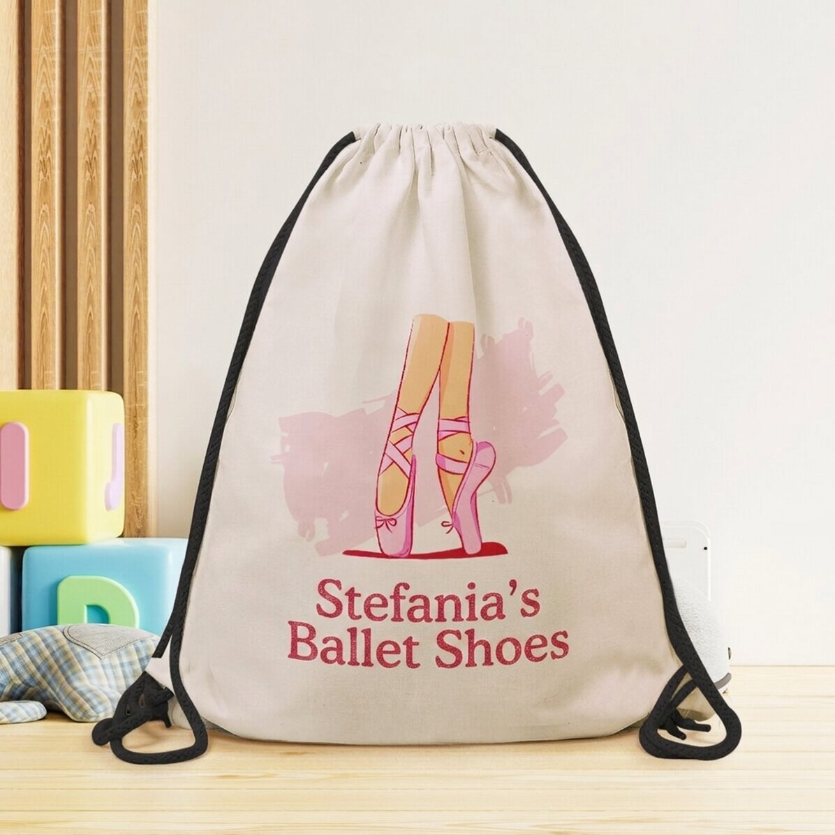 Mochila personalizada con texto - Zapatillas de ballet