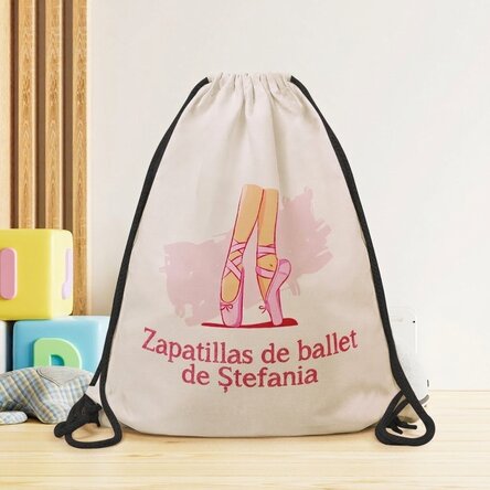 Mochila personalizada con texto - Zapatillas de ballet