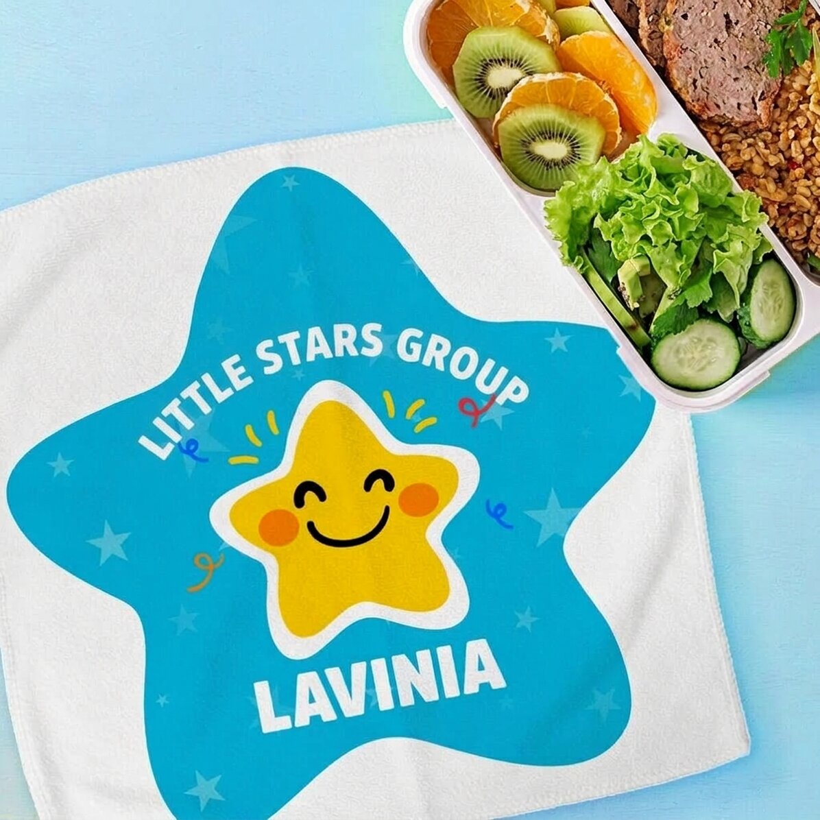 Toalla personalizada con texto - Estrellitas