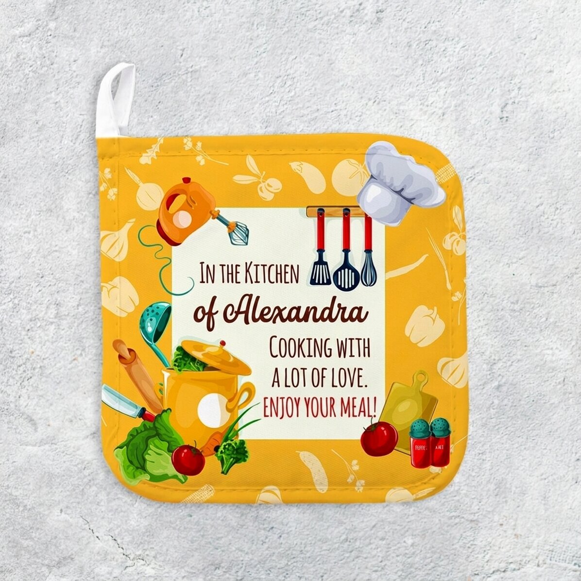 Soporte para ollas calientes personalizado con texto - En la cocina