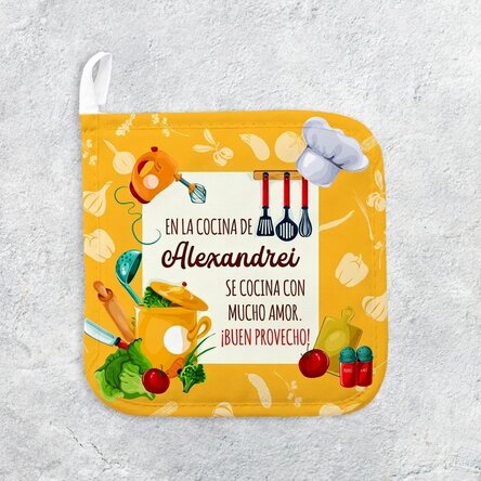 Soporte para ollas calientes personalizado con texto - En la cocina