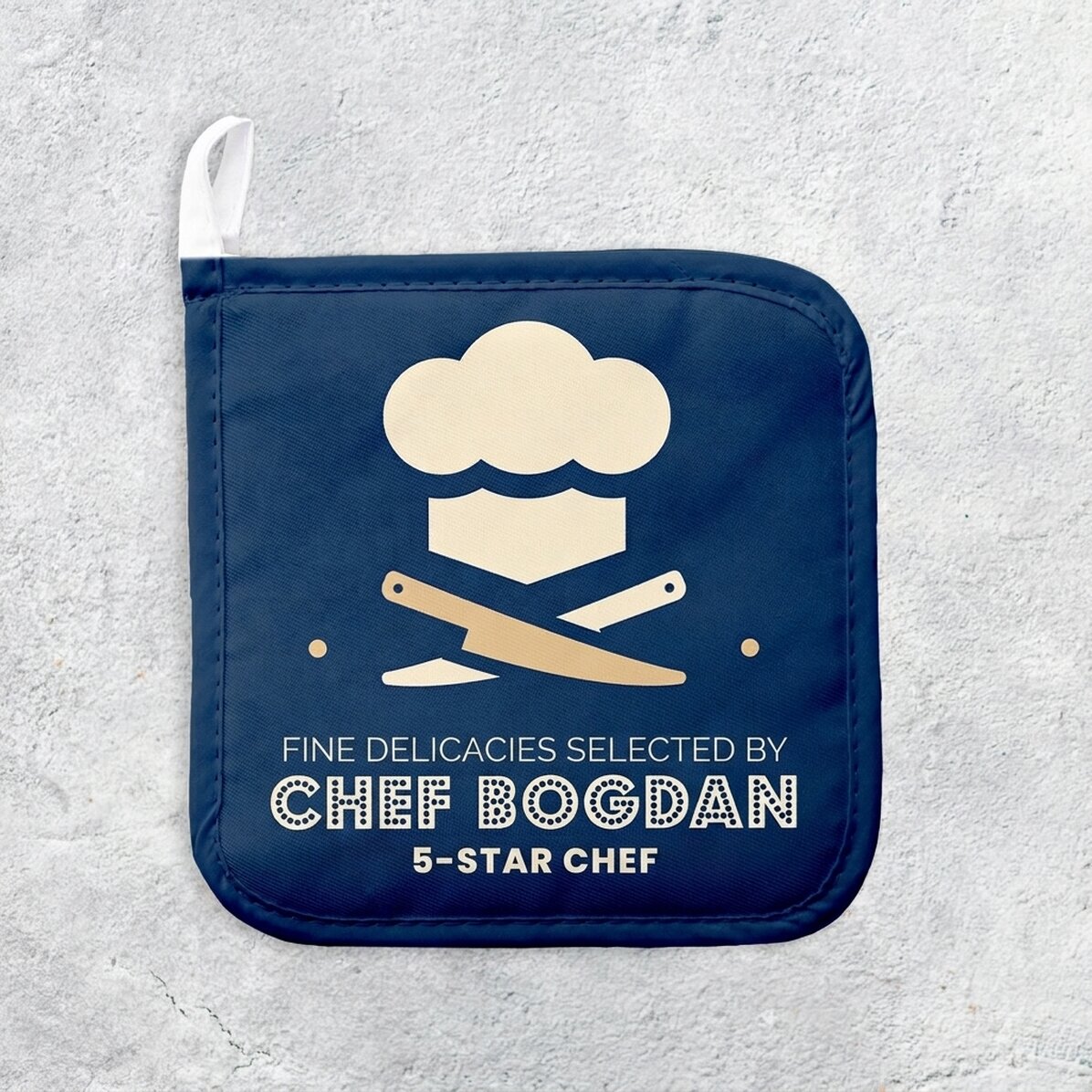 Salvamanteles personalizado con texto - Delicias selectas