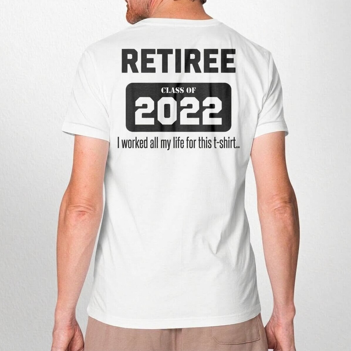 Camiseta personalizada con texto: «Jubilación»