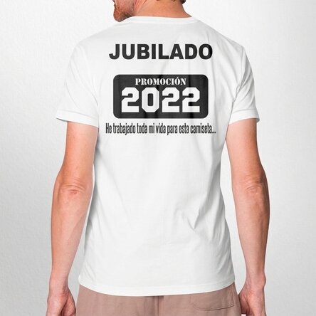 Camiseta personalizada con texto: «Jubilación»