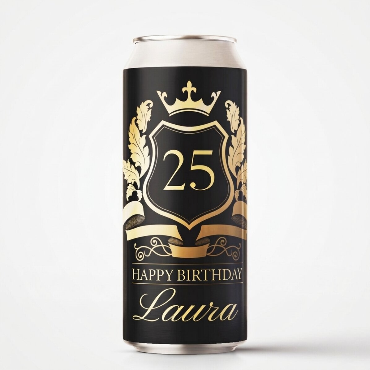 Cerveza en lata personalizada con texto - Royalty