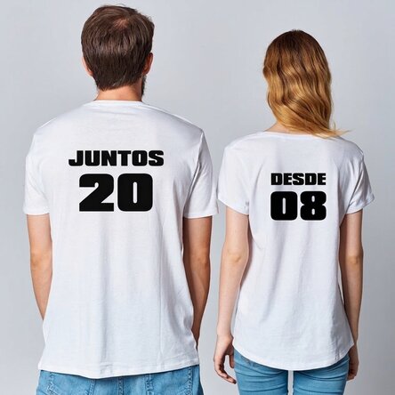 Camiseta personalizada con texto y número en la espalda