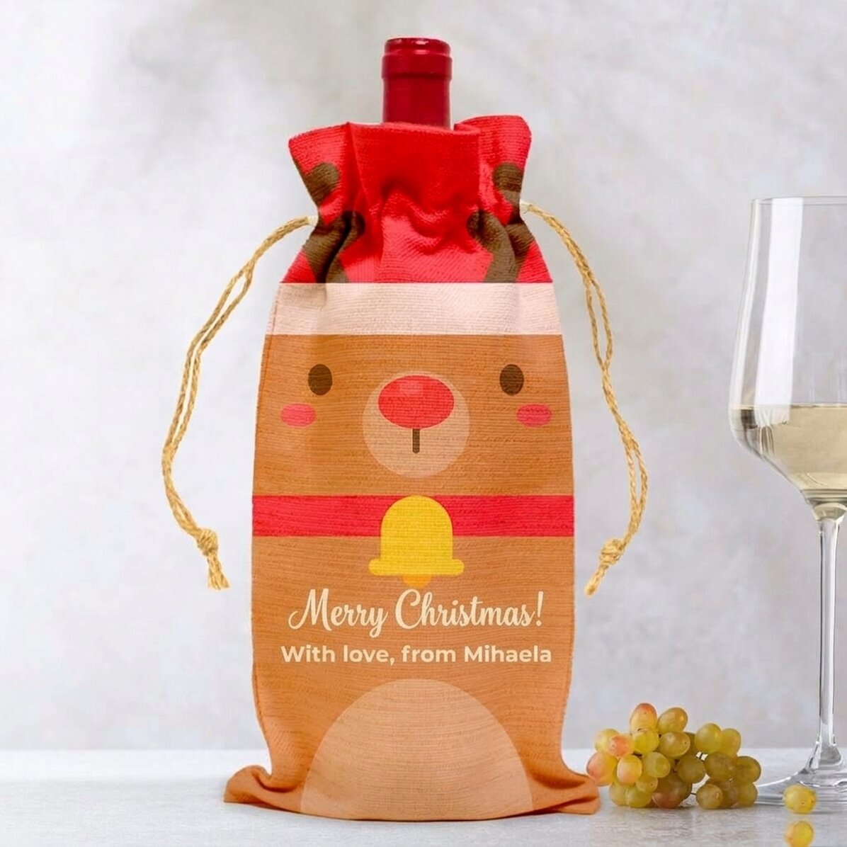 Bolsa personalizada para botella de vino - Ren