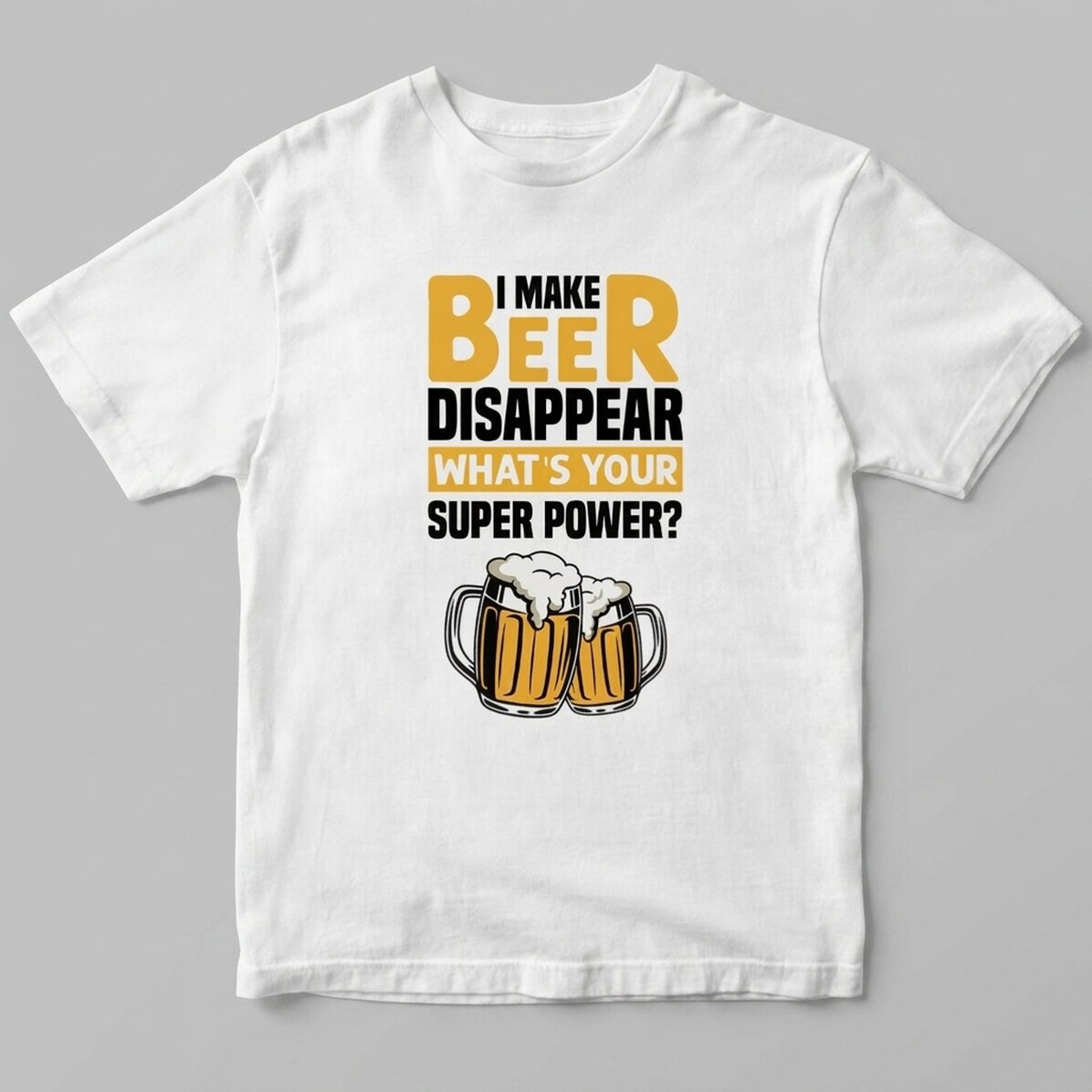Camiseta de algodón personalizada con texto - Beer