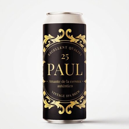 Cerveza en lata personalizada con texto: «Amante de la cerveza»