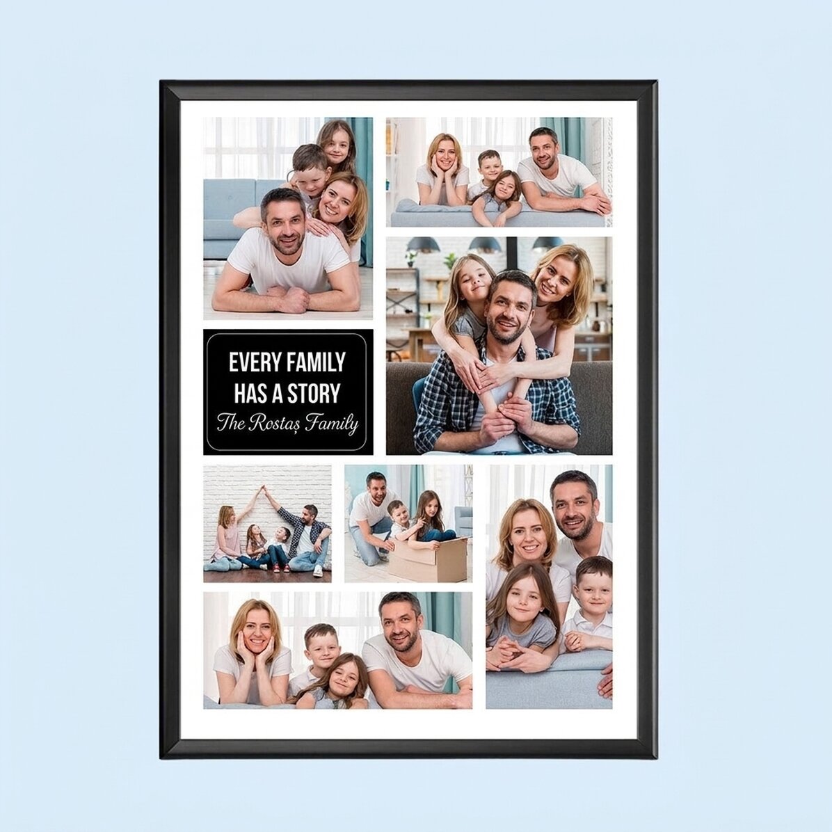 Cuadro personalizado con 7 fotos de familia