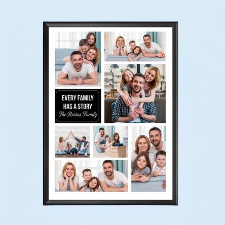 Cuadro personalizado con 7 fotos de familia