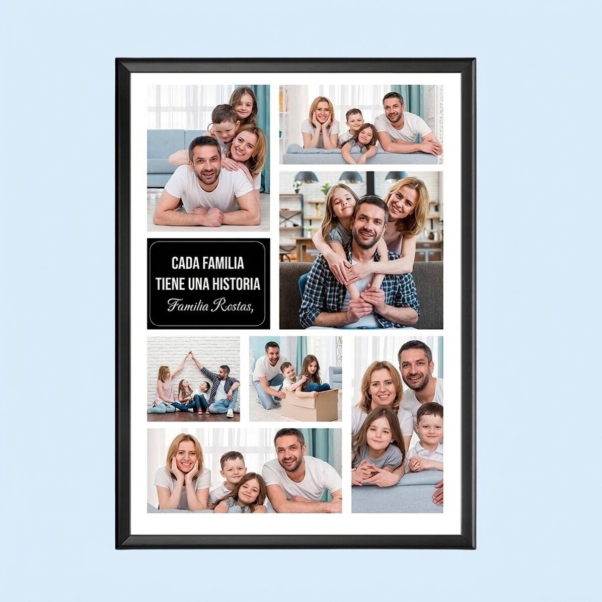 Cuadro personalizado con 7 fotos de familia