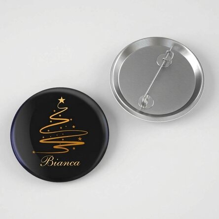 Personalised badge with text - Elegant fir tree design
