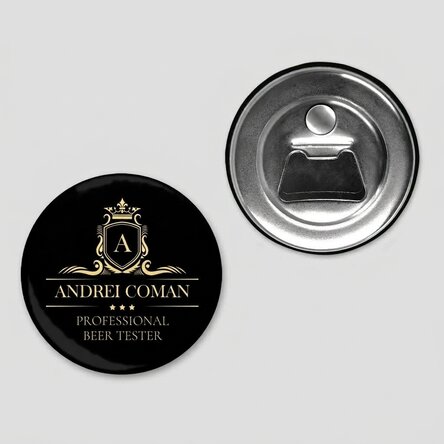 Abrebotellas con imán personalizado con texto - Premium