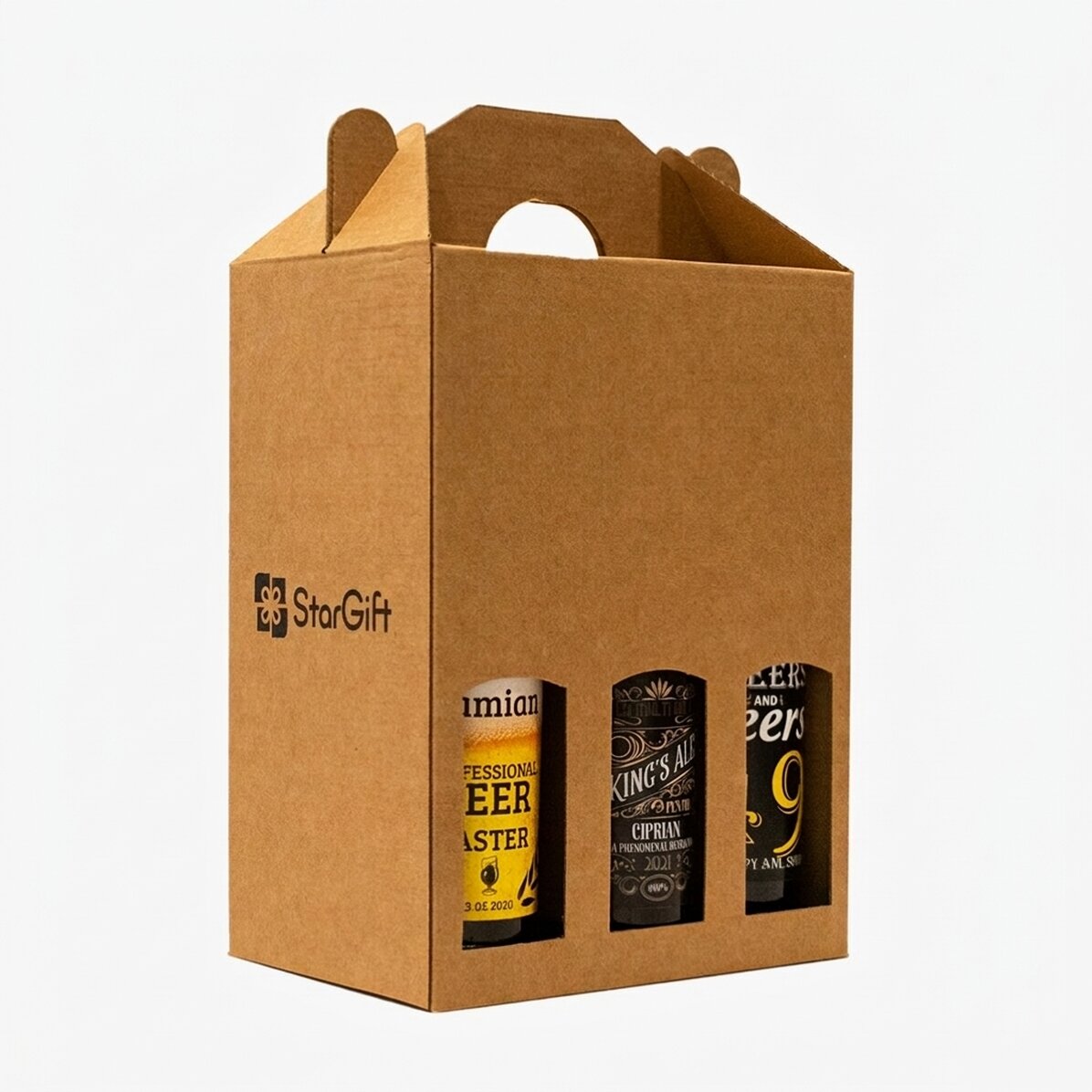 Caja / lote / estuche de regalo para 6 botellas de cerveza