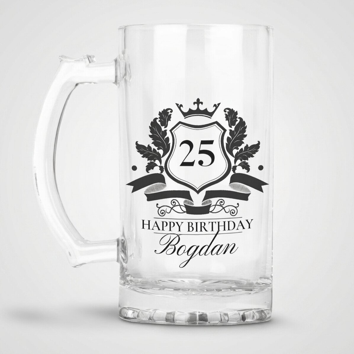 Jarra de cerveza personalizada con texto - Royalty