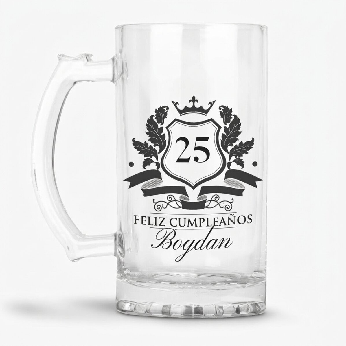 Jarra de cerveza personalizada con texto - Royalty