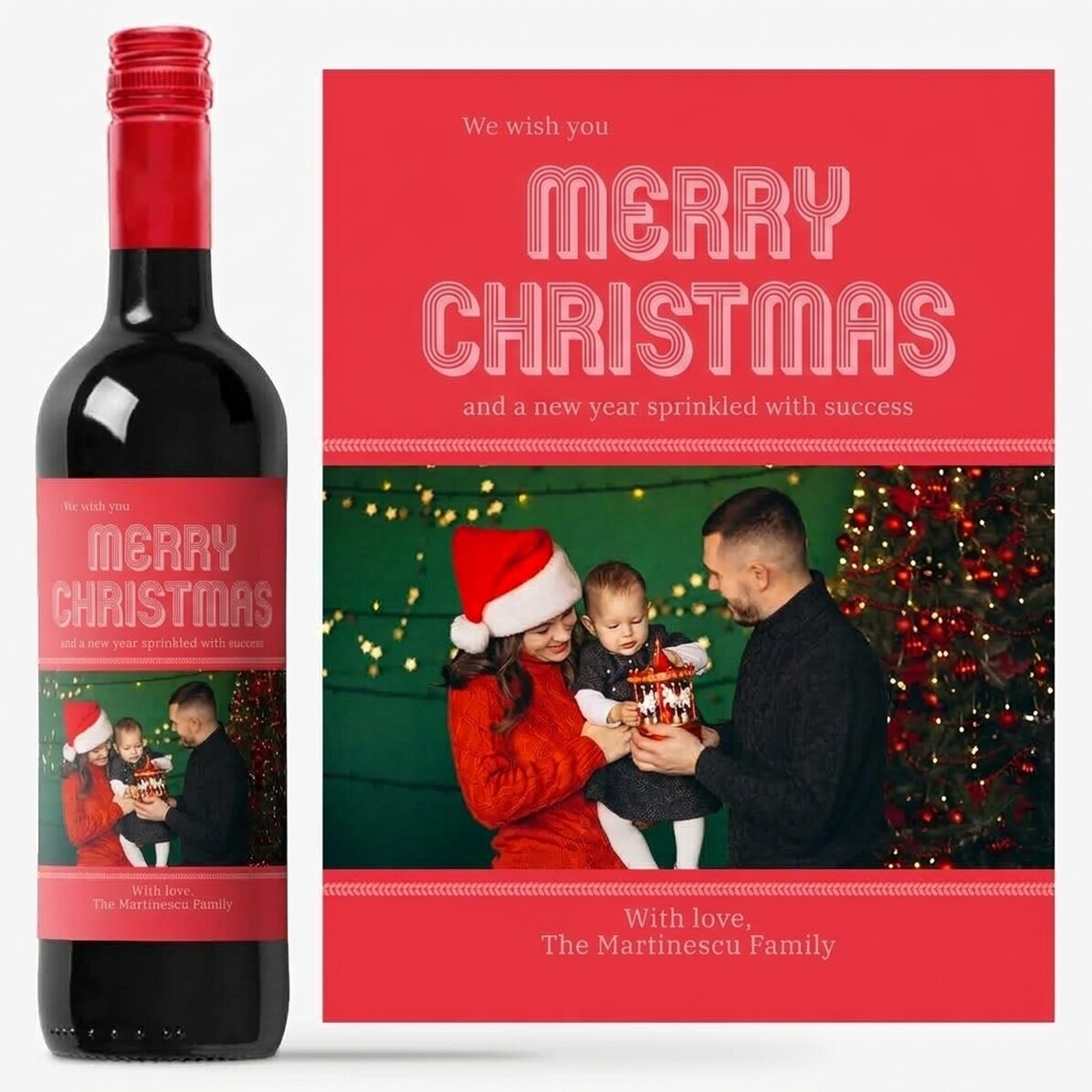 Vino personalizado con foto y mensaje - Momentos en familia