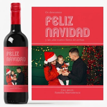 Vino personalizado con foto y mensaje - Momentos en familia