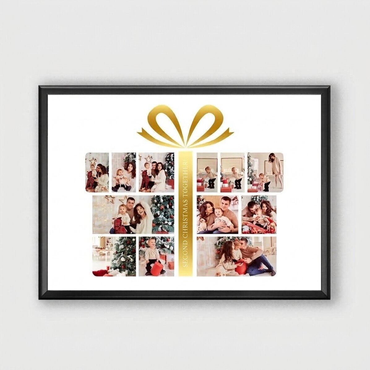 Cuadro personalizado con 12 fotos y texto - Gift Box