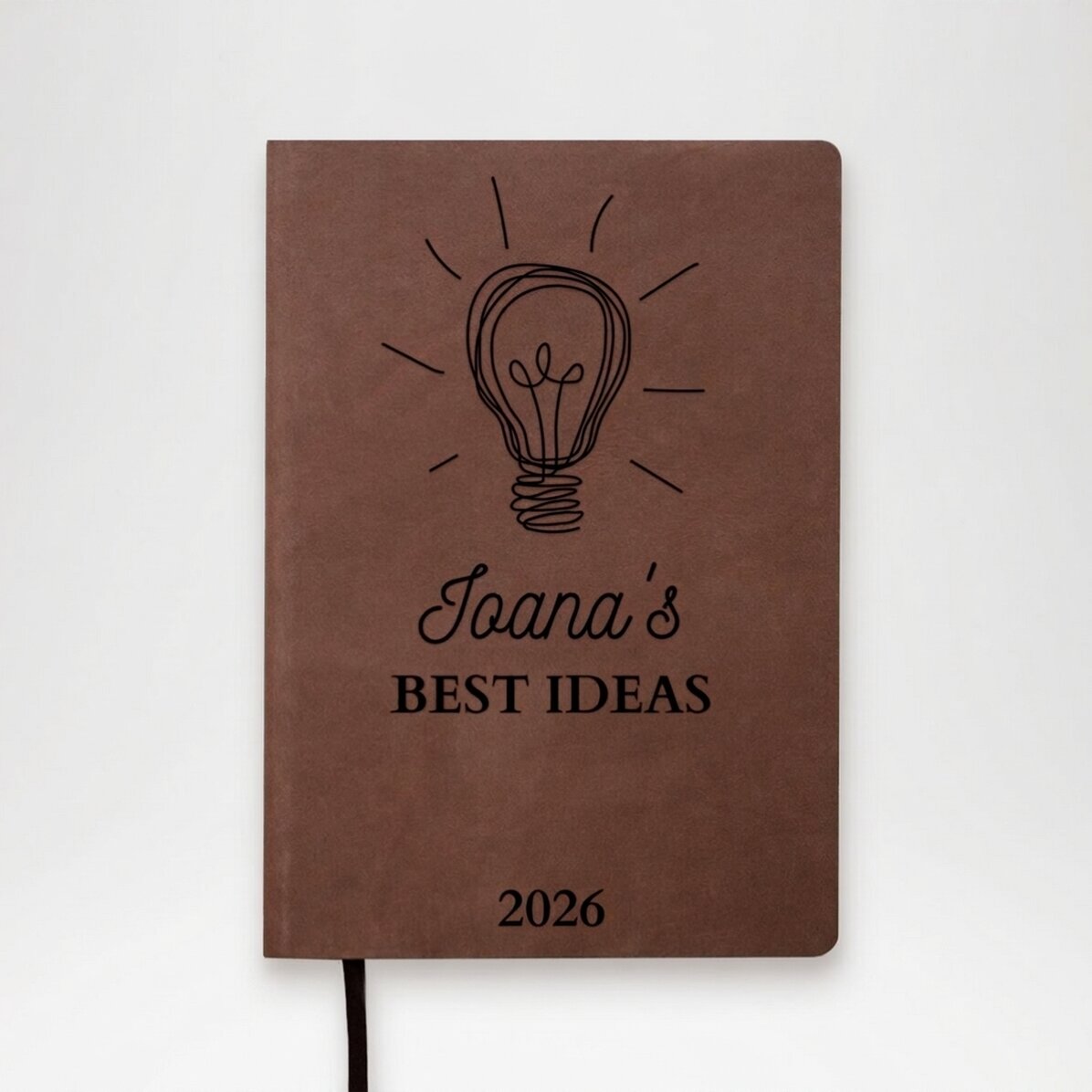 Agenda de piel personalizada con texto - Mis ideas