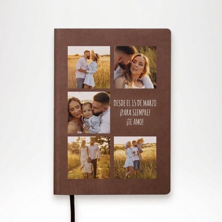 Agenda personalizada con 5 fotos y texto