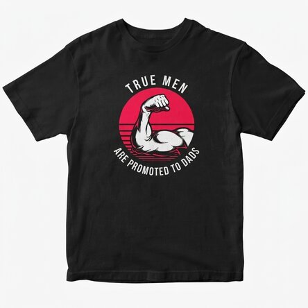 Camiseta de algodón personalizada con texto: «Hombres de verdad»
