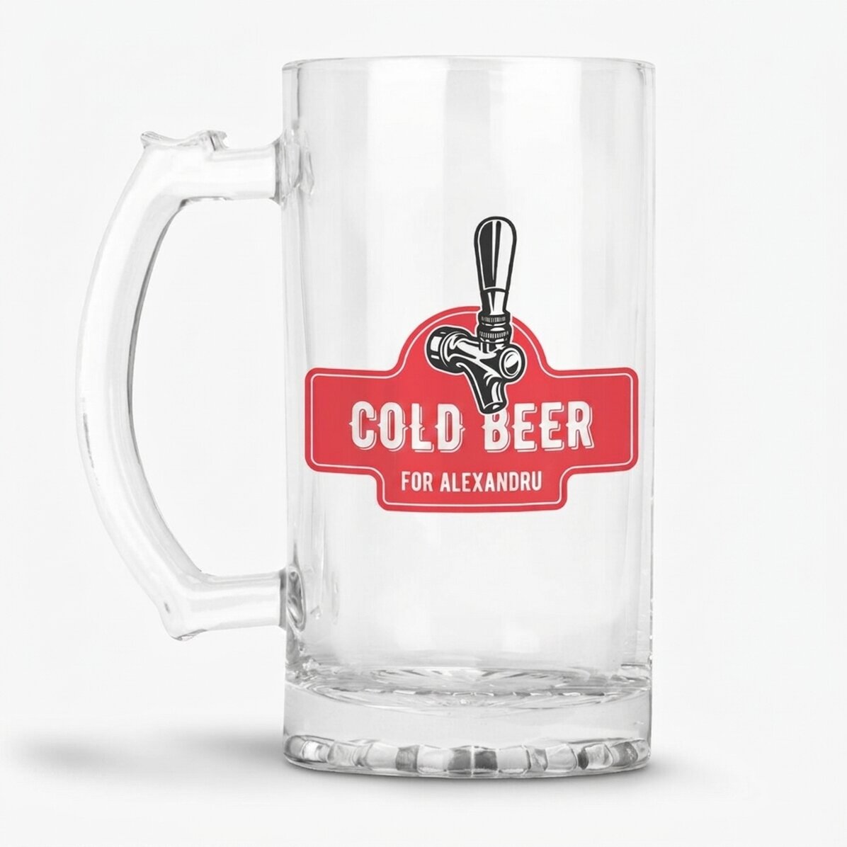 Jarra de cerveza personalizada con texto - Cerveza rubia