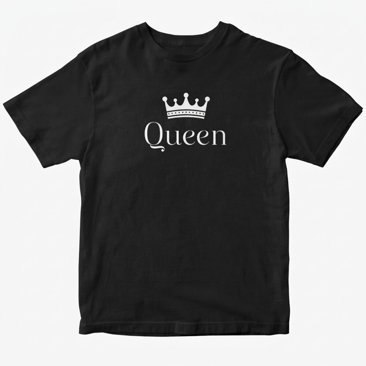 Camiseta de algodón personalizada con texto - King & Queen